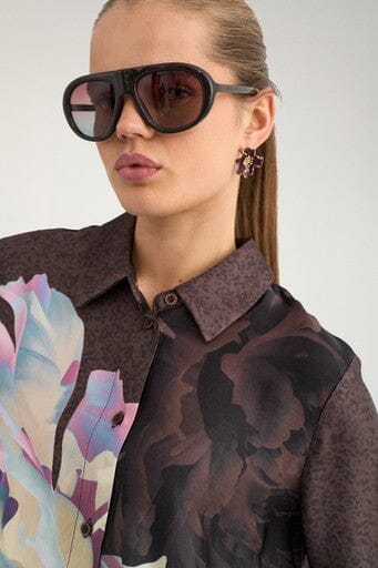 Nümph - Nucrisa Boxy Shirt 707457 - Black Coffee Skjorter 