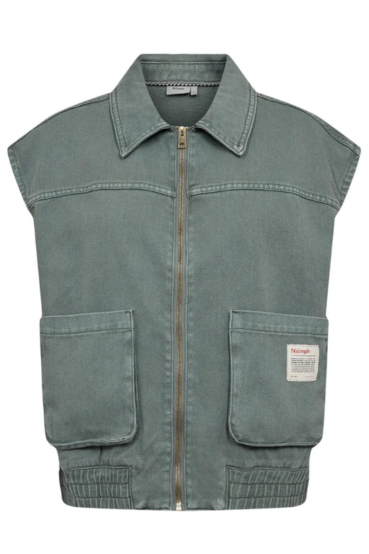 Nümph - Nuhamilton Vest 707072 - Washed Sea Green Denim Vest 