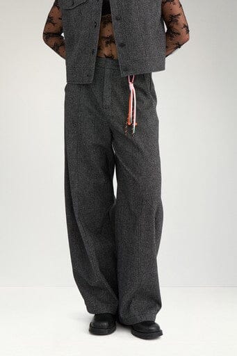 Nümph - Nuroki Barrel Pants 707478 - Dark Grey Melange Bukser 