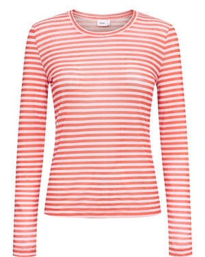 Nümph - Nusine Striped Mesh Blouse 707994 - Pink Lady