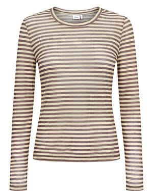 Nümph - Nusine Striped Mesh Blouse 707994 - Sahara Sun