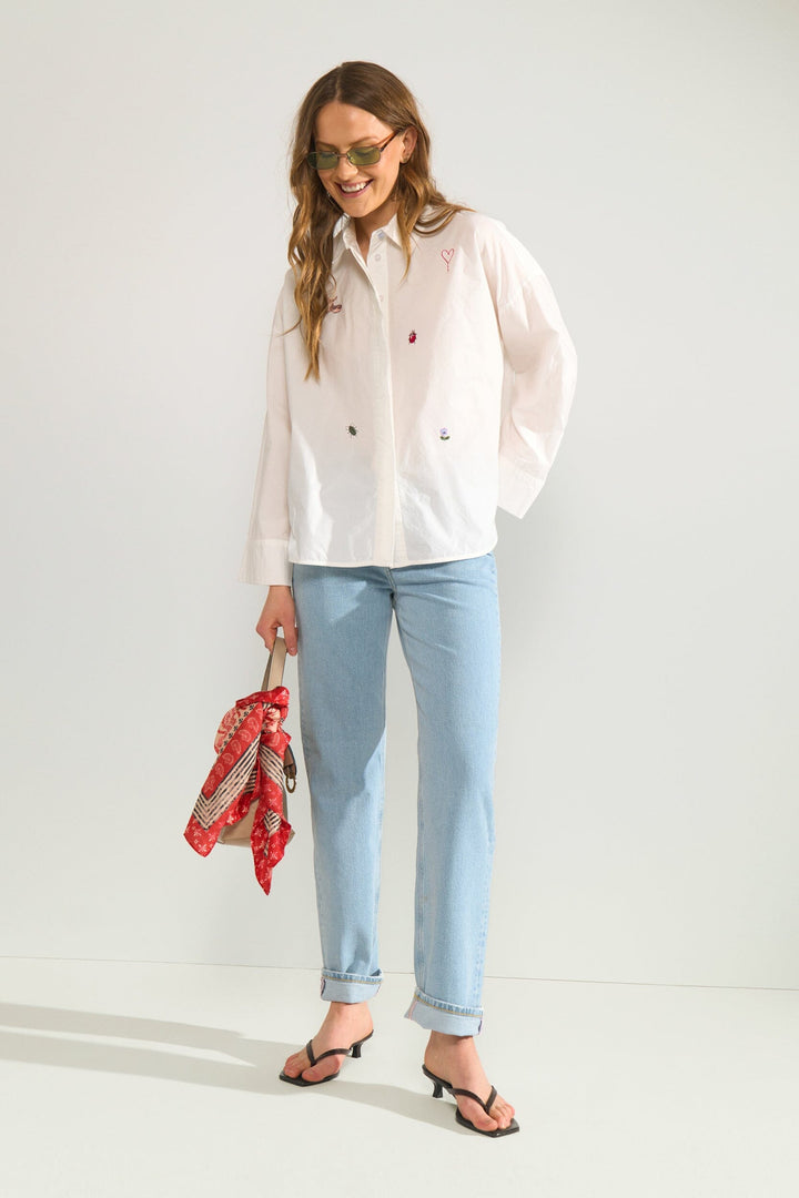 Nümph - Nutenja Shirt 707049 - Bright White Skjorter 