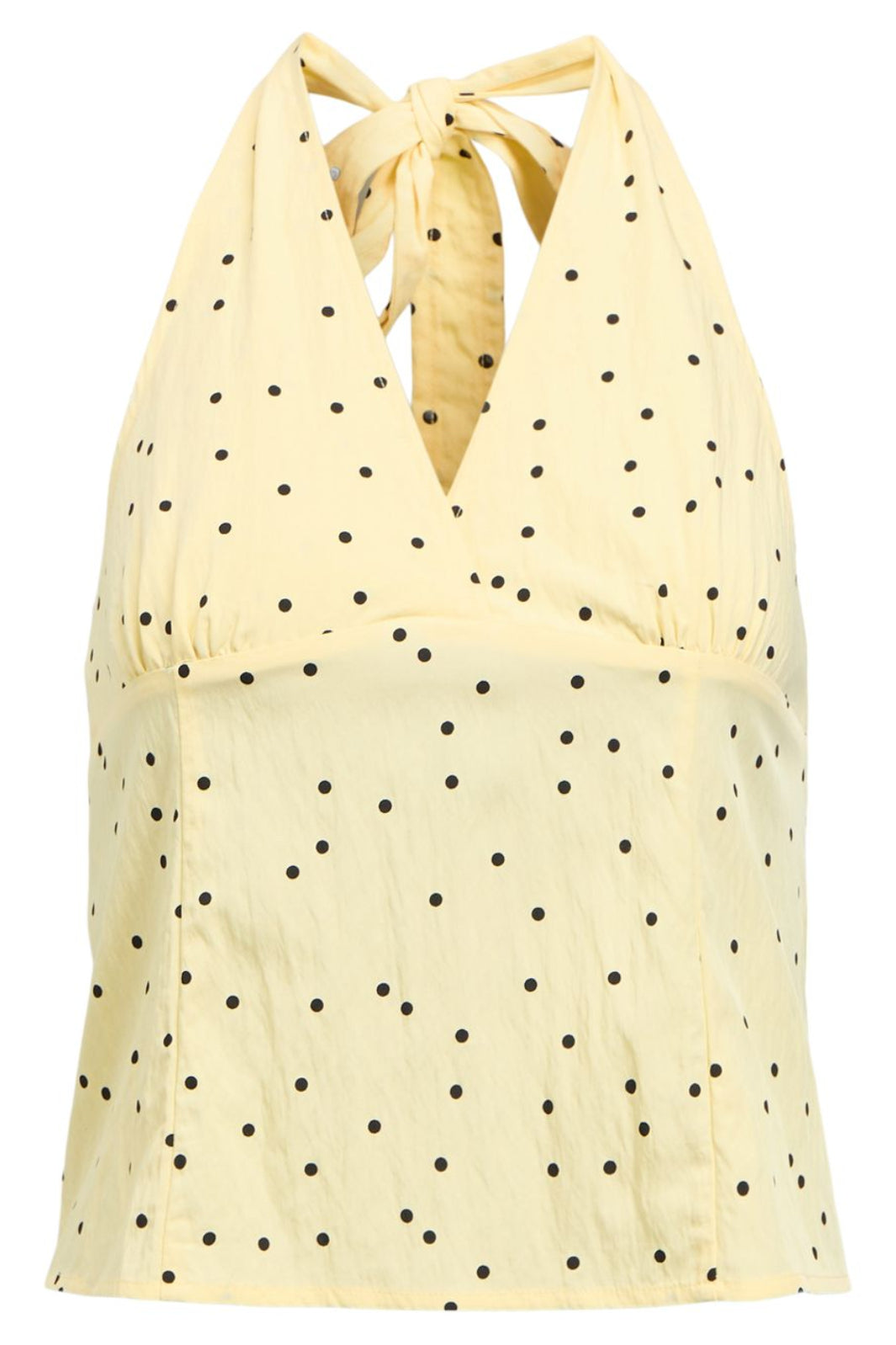 Object - Objasta Re Halterneck Top - 5096462 Sunlight Black Dots