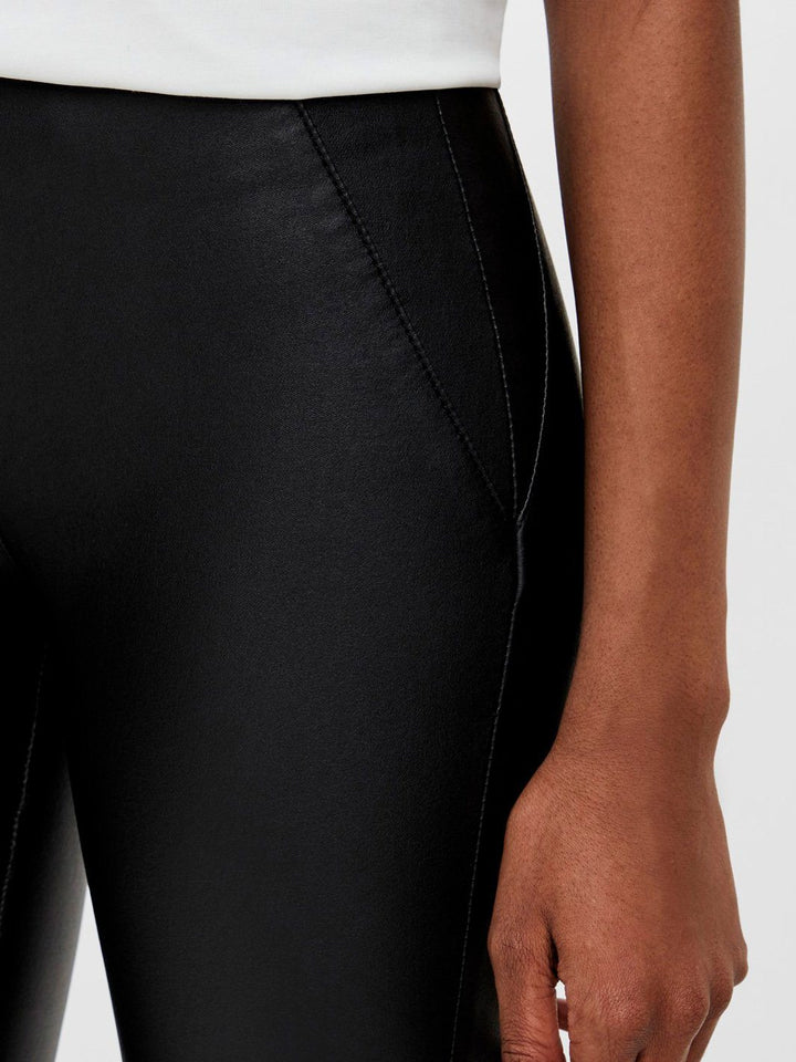 Object - ObjBelle Mw Coated Leggings - Black
