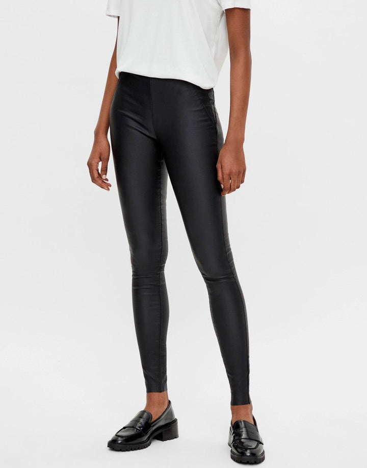 Object - ObjBelle Mw Coated Leggings - Black