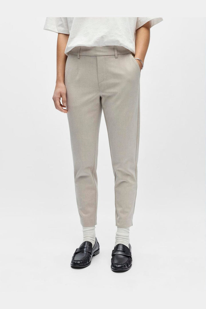 Object - Objlisa Slim Pant - 4932608 Humus Melange