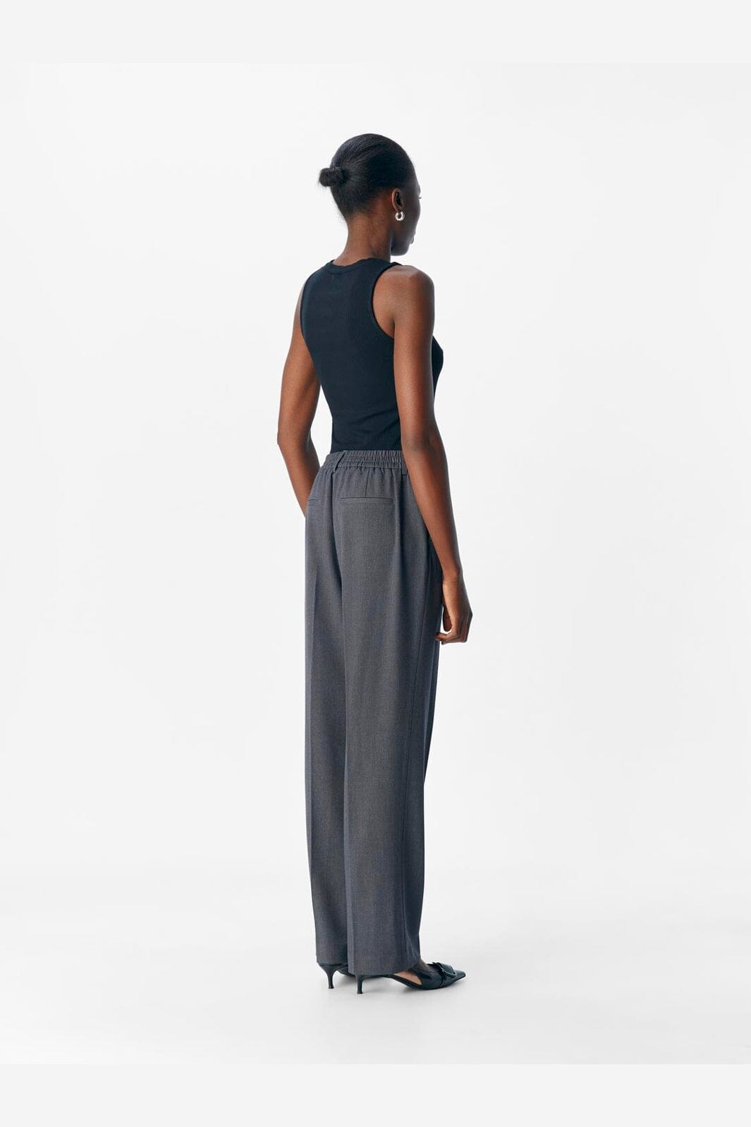 Object - Objlisa Straight Pant - 4886360 Medium Grey Melange
