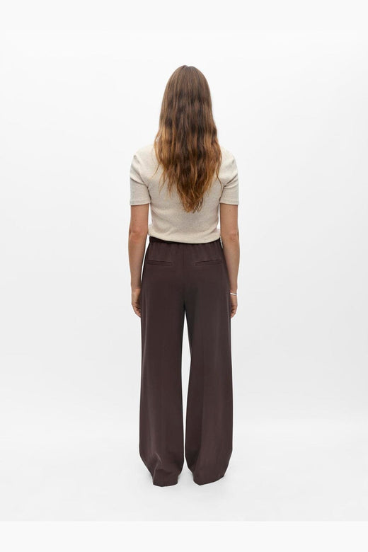 Object - Objlisa Tie Wide Pant - 5191829 Seal Brown