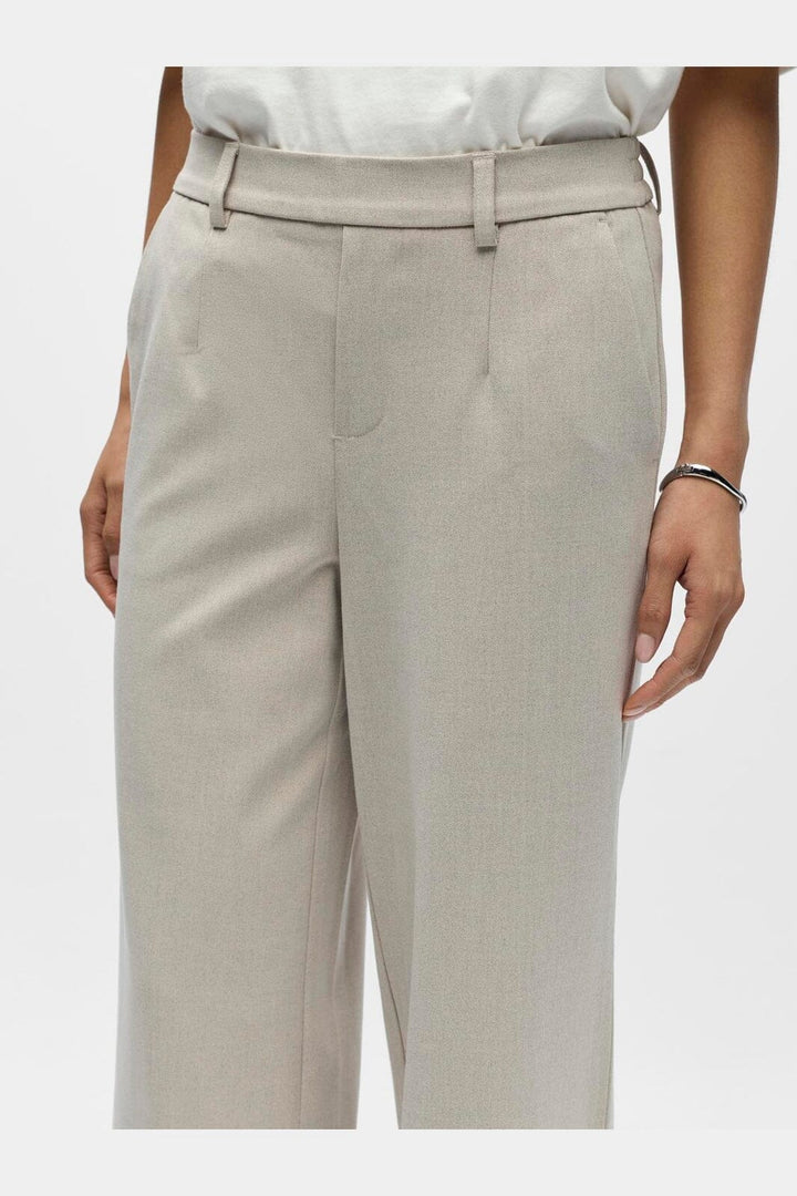 Object - Objlisa Wide Pant - 4932609 Humus Melange