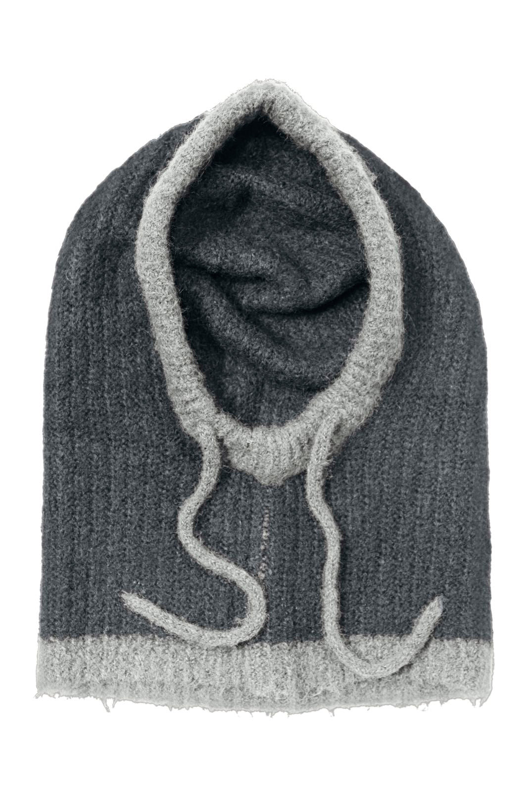 Object - Objmilu Knit Balaclava - 5173226 Medium Grey Melange Light Grey