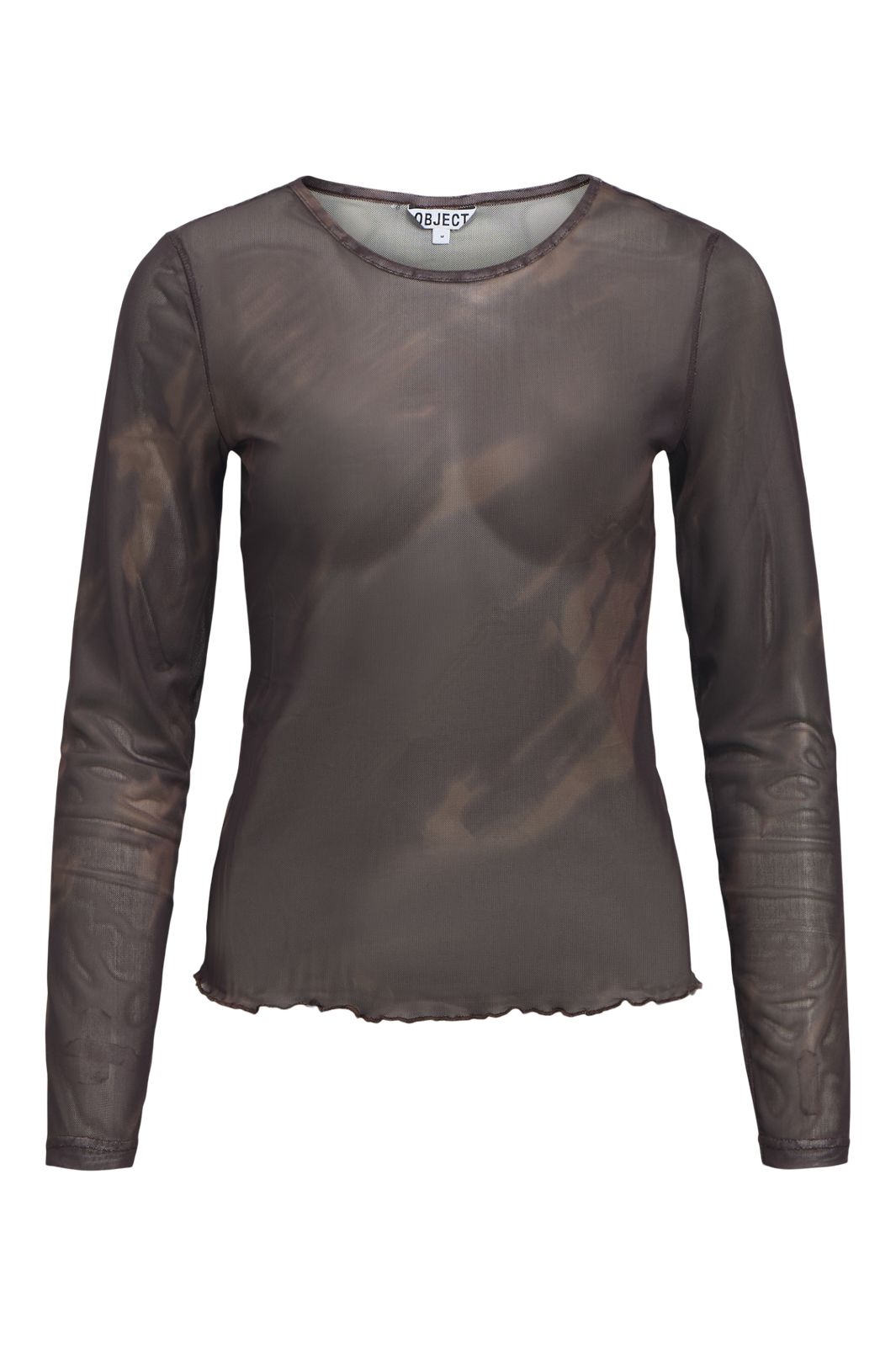 Object - Objnoelle Slim L/S Top 147 - 5180816 Chocolate Plum Carafe