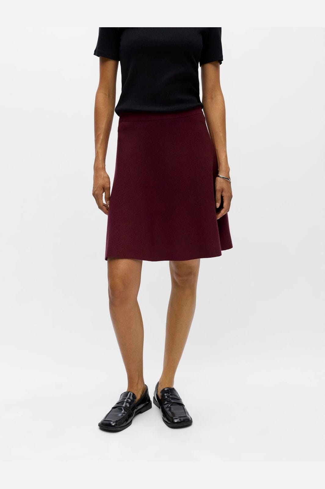 Object - Objreynard Short Knit Skirt - 5131844 Windsor Wine