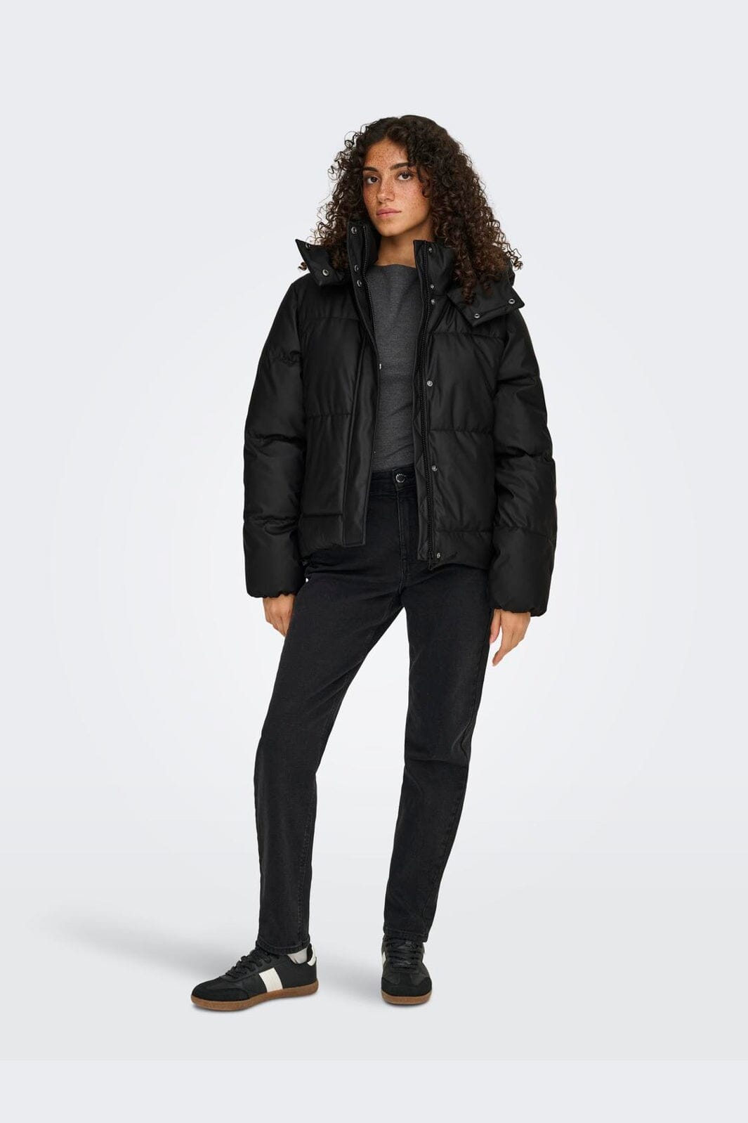 Only - Onlagnes Coated Puffer Jacket - 4924292 Black