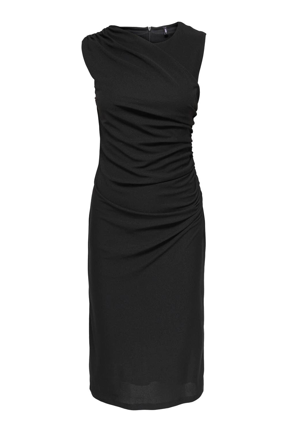 Only - Onlamber S/L Ruching Midi Dress - 5120536 Black Kjoler 