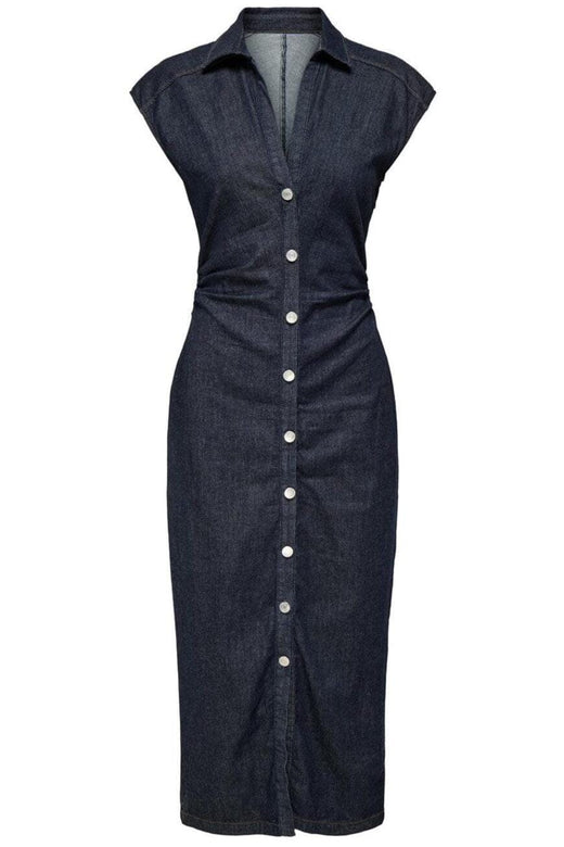 Only - Onlbabe Capsleeve Midi Dress Rinse - 4921304 Dark Blue Denim