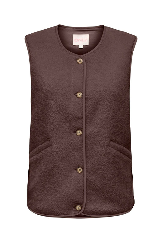 Only - Onlbaby Teddy Vest - 5100911 Chocolate Martini