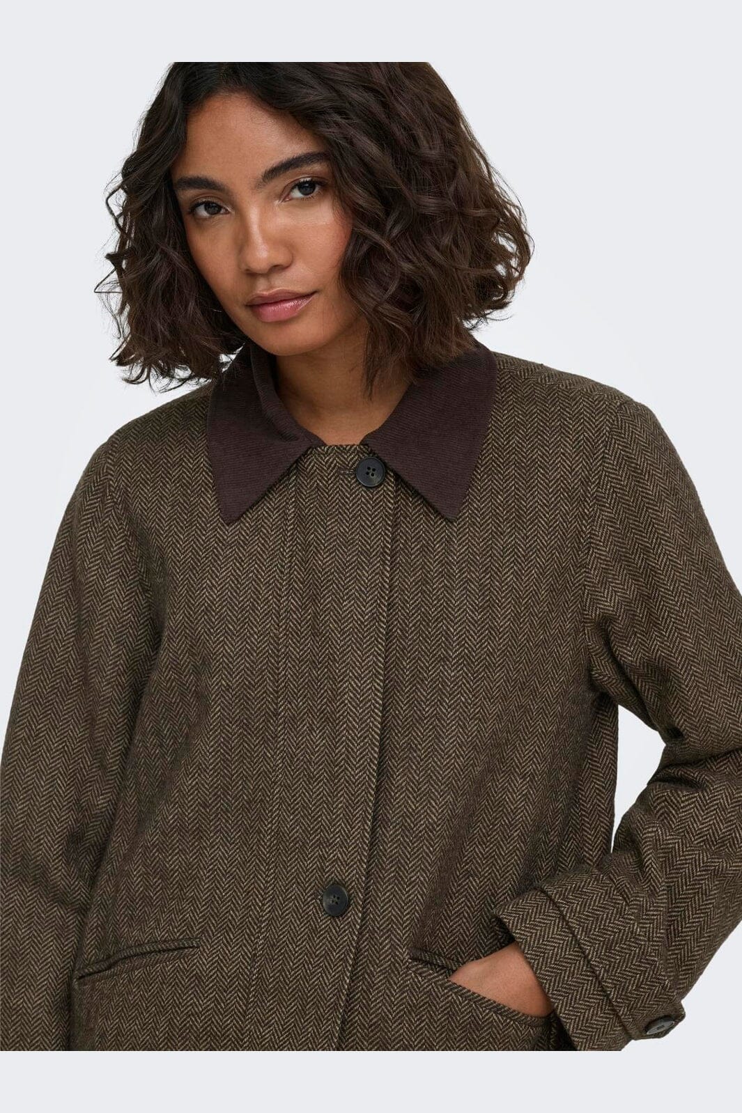 Only - Onlbeau Cord Jacket Cc - 5009293 Hot Fudge