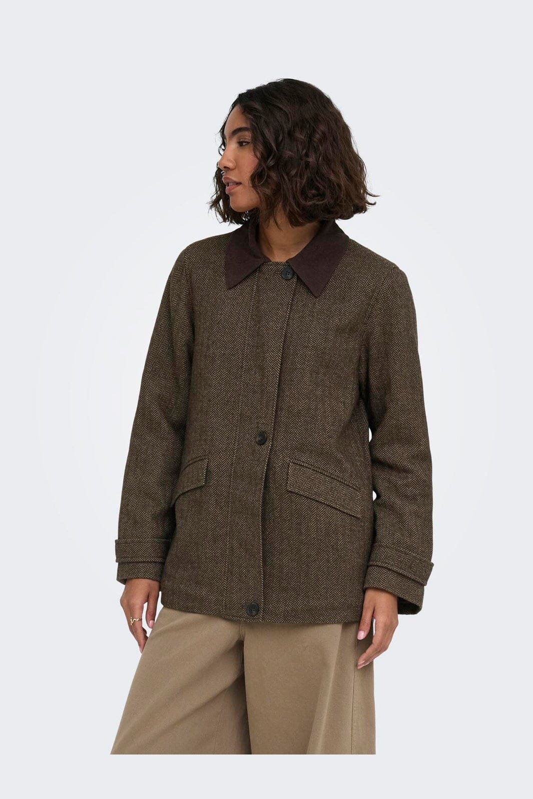 Only - Onlbeau Cord Jacket Cc - 5009293 Hot Fudge