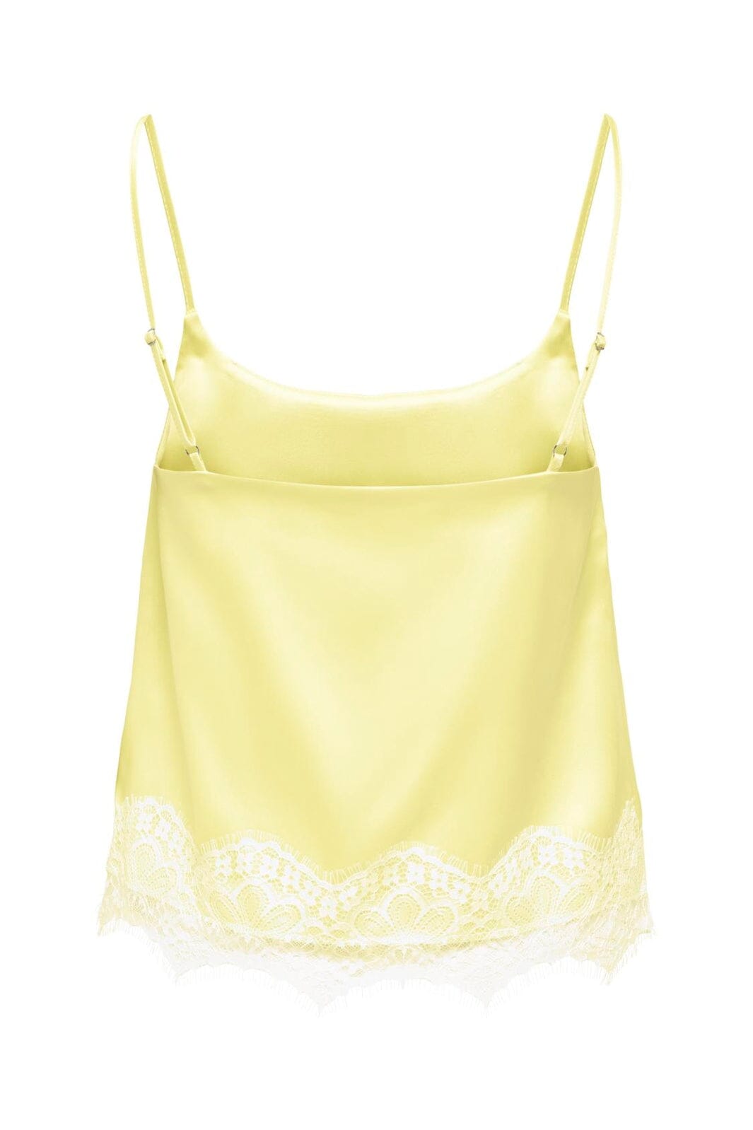 Only - Onlbella Satin Lace Detail Top - 5123155 Double Cream White Lace