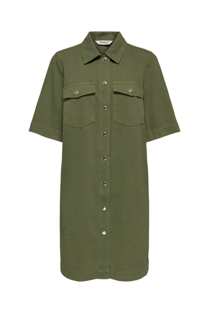 Only - Onlbelle-Silla S/S Button Dress - 5120414 Kalamata