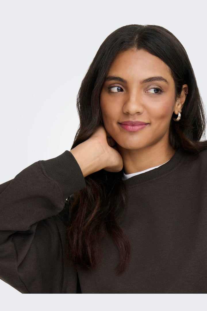 Only - Onlbest L/S Crew Neck Swt - 4807234 Chocolate Torte