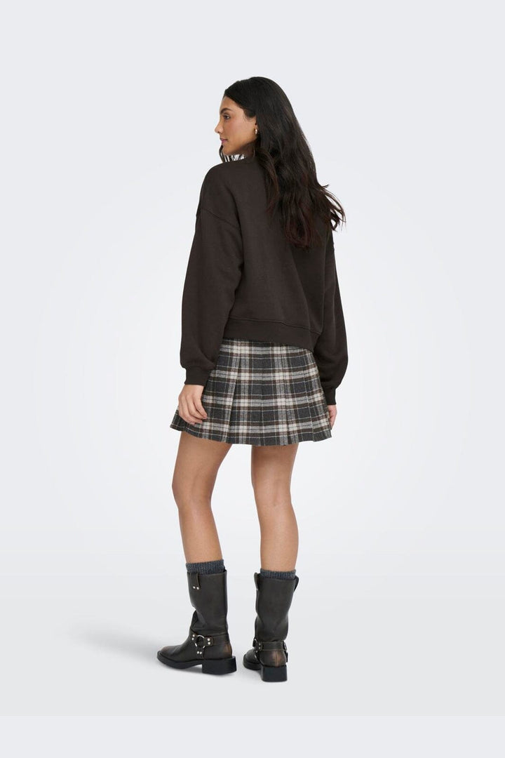 Only - Onlbest L/S Crew Neck Swt - 4807234 Chocolate Torte