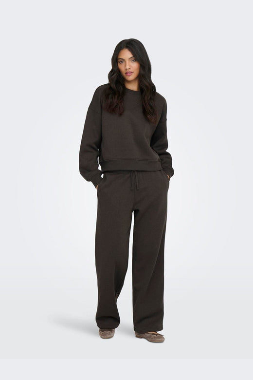 Only - Onlbest Straight Pant Swt - 4807803 Chocolate Torte