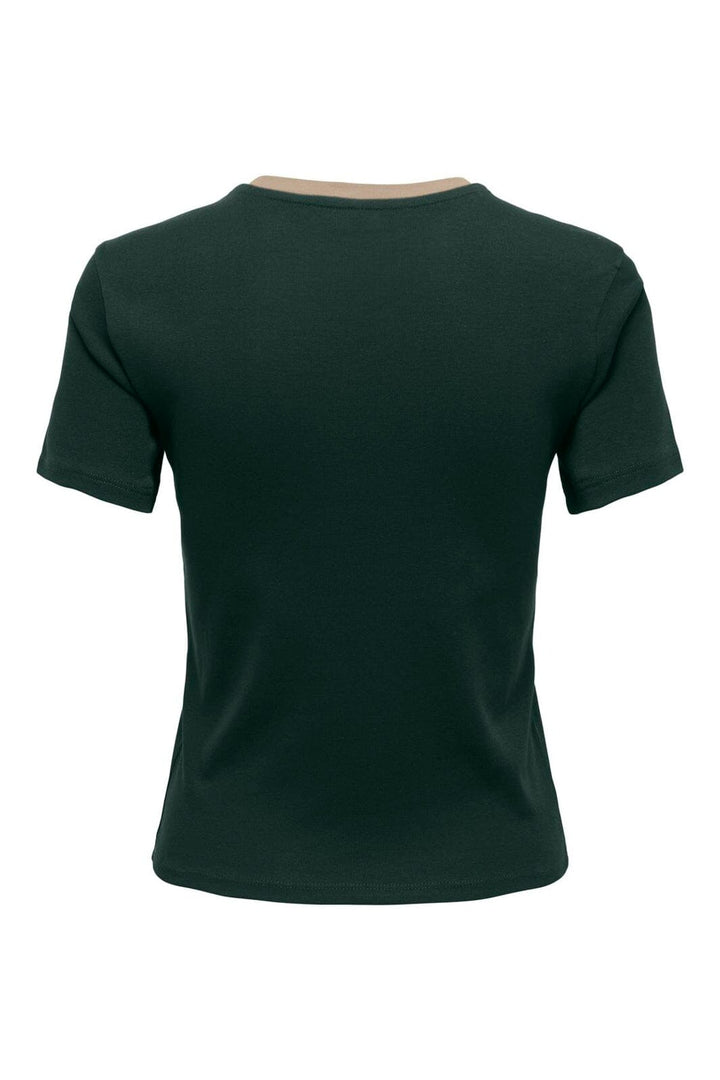 Only - Onlbina S/S Short Top Solid - 5209941 Scarab Biscotfi Contrast