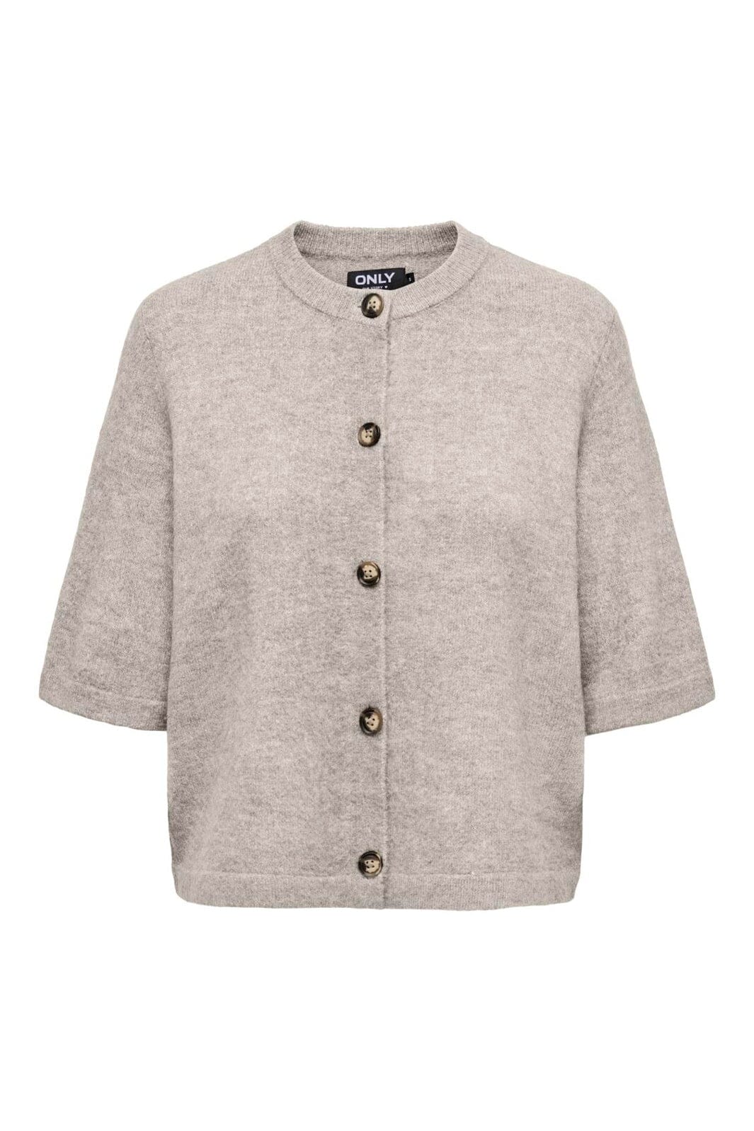 Only - Onlcamilla S/S Cardigan Knt - 5101185 Pumice Stone Melange