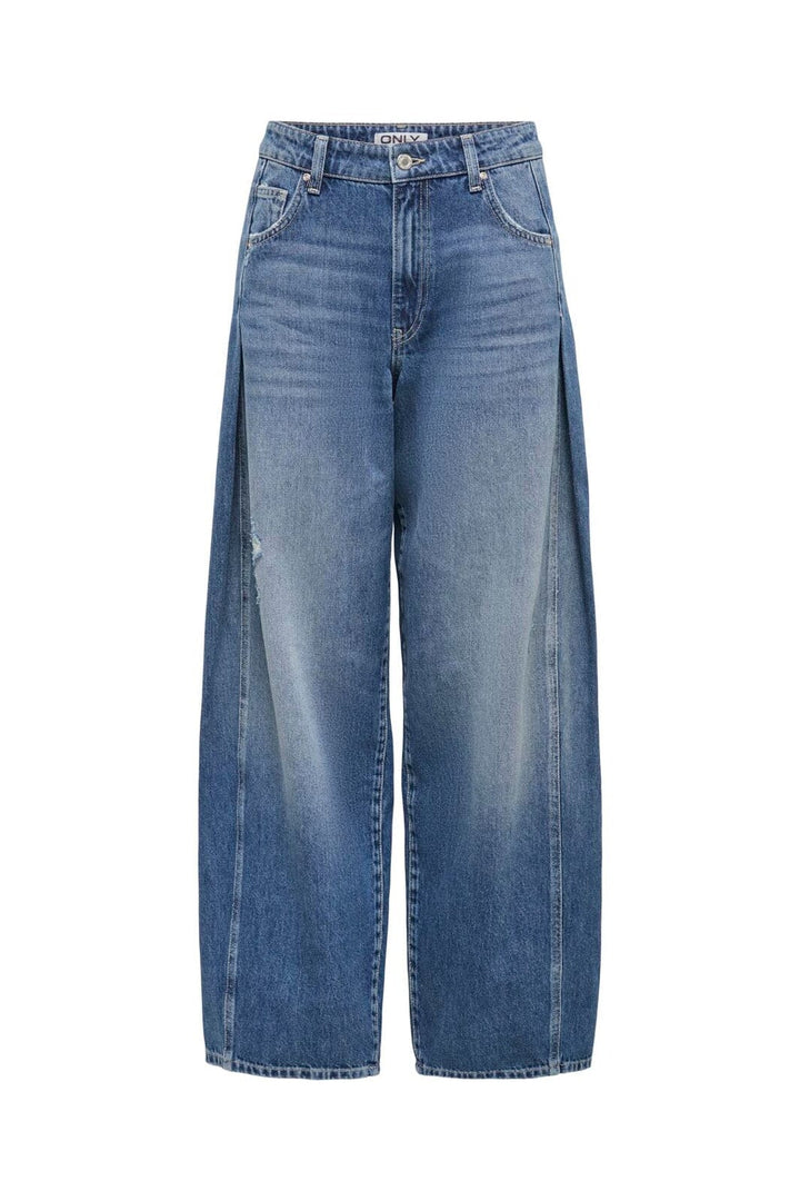Only - Onlcammie Pleat Wide Dot - 5245506 Medium Blue Denim