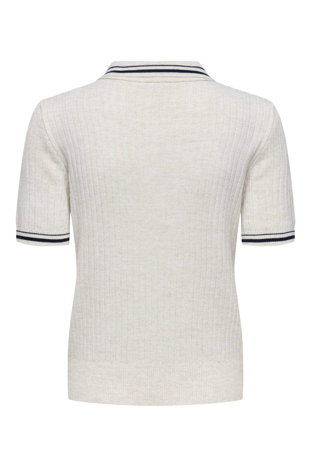 Only - Onlcanton Ss Polo Pull Knt - 4931897 Black Birch Melange/Fmop Button