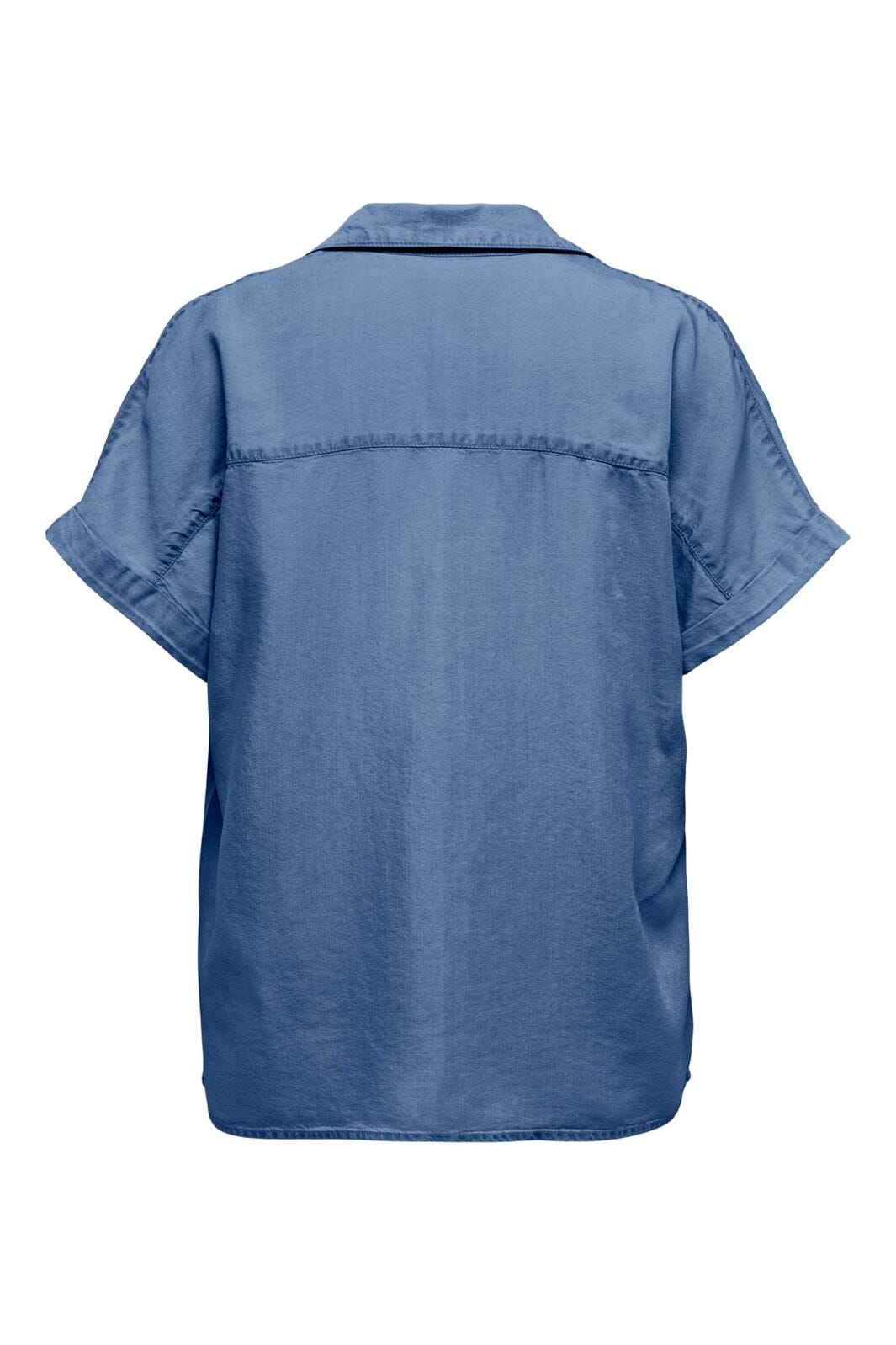 Only - Onlcharis Life Cap Sleeve Shirt Cc - 4977051 Medium Blue Denim