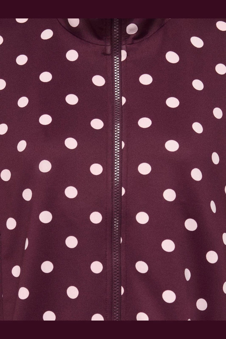 Only - Onldotier Zip Jacket - 5265249 Fig Parfait Pink Dots + Panels