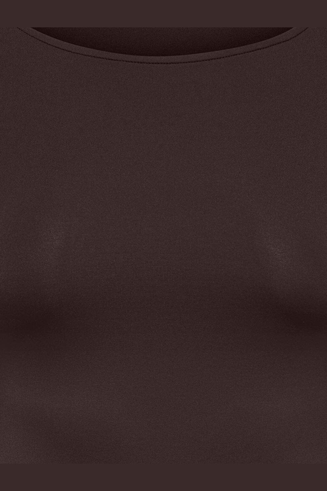 Only - Onlea L/S Boatneck Top - 5203218 Chocolate Torte