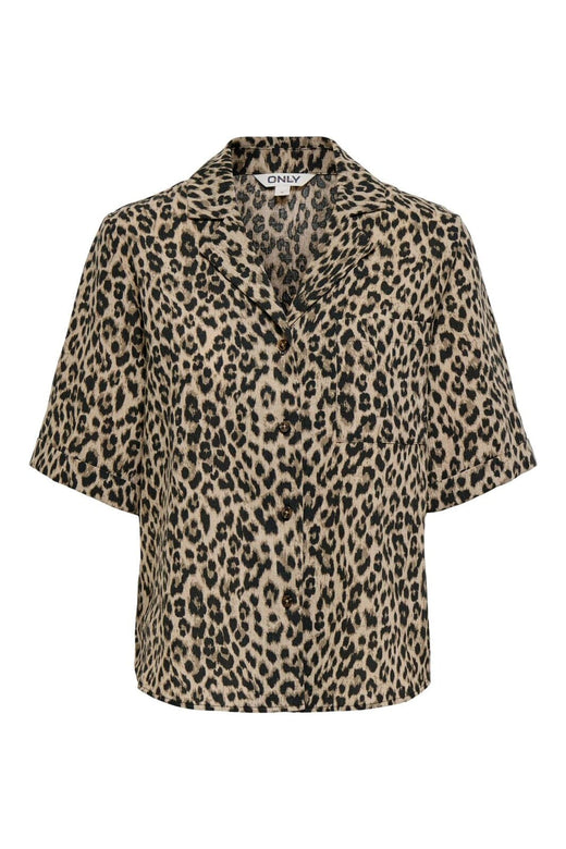 Only - Onlemmia S/S Button Shirt - 5078106 Black Leo