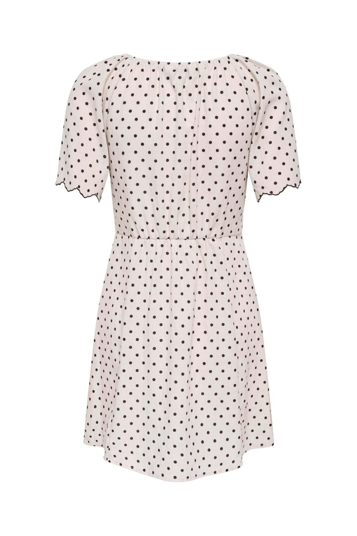 Only - Onlemmia S/S Emb Short Dress - 5078263 Pumice Stone Delicioso Dot