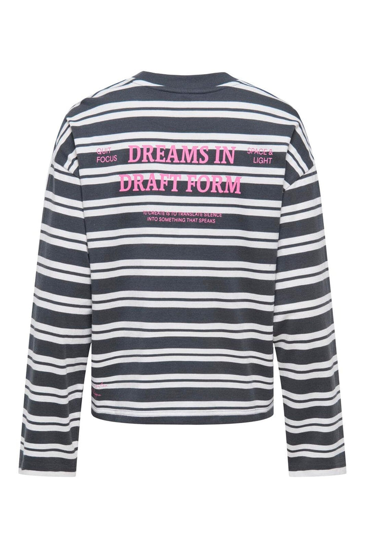 Only - Onlfreja L/S Stripe Top Cc - 5128181 Phantom Freja New Autumn (Cd) + Art Print