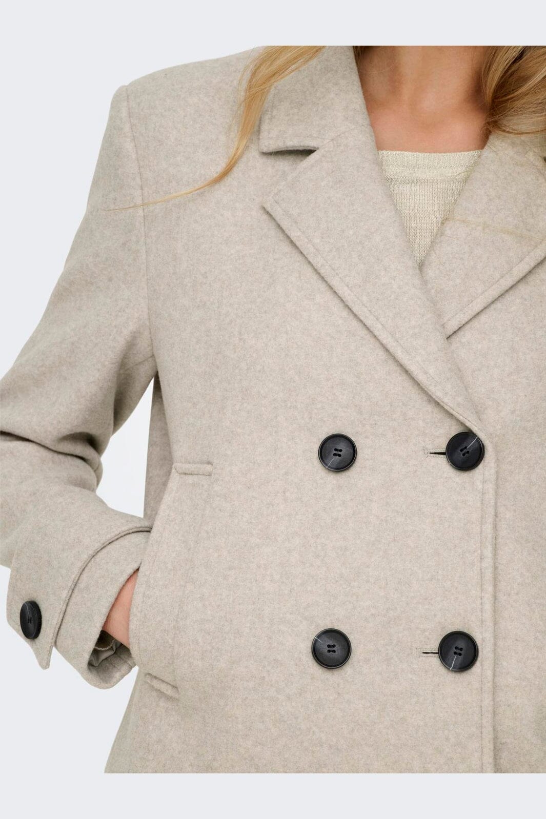 Only - Onlfreja Short Db Jacket - 4631449 Humus Melange