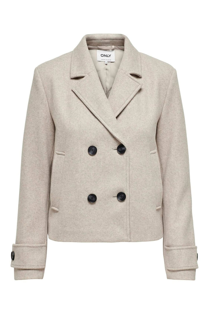 Only - Onlfreja Short Db Jacket - 4631449 Humus Melange