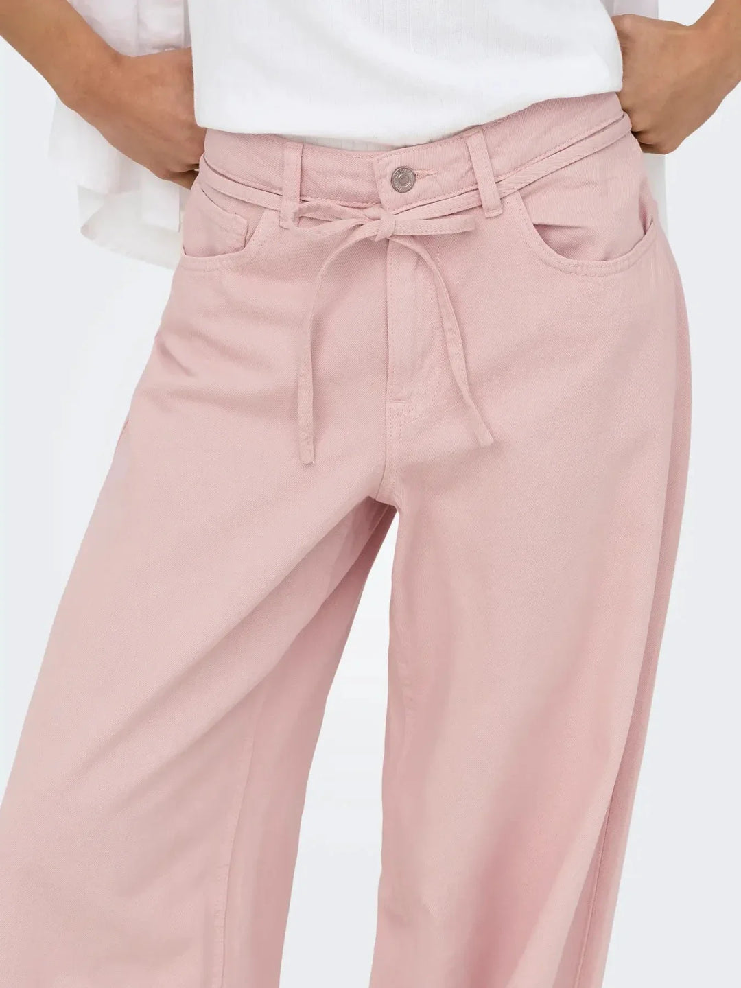 Only - Onlgianna-Silla St Belt Pant - 5070887 Rose Smoke Bukser 