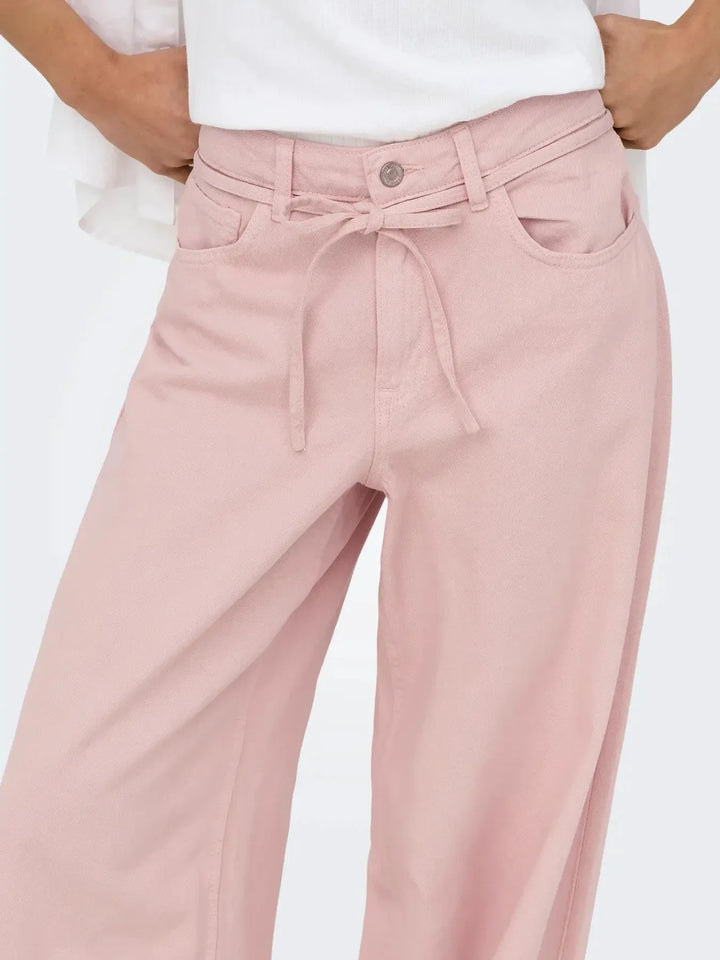 Only - Onlgianna-Silla St Belt Pant - 5070887 Rose Smoke Bukser 