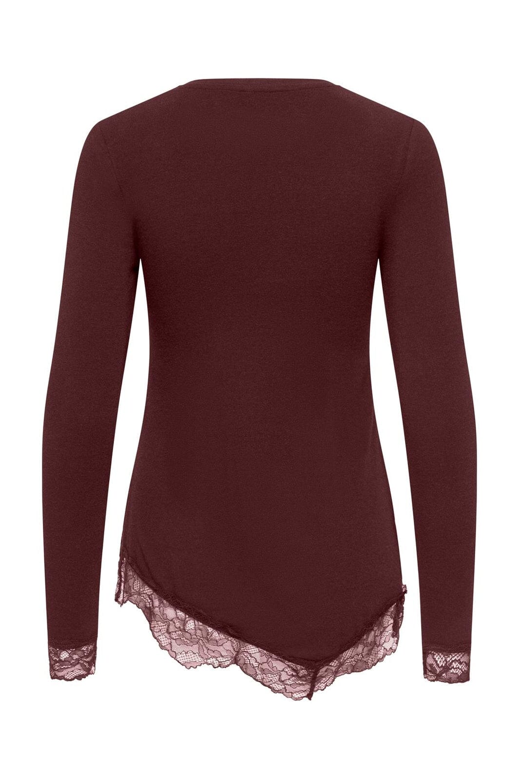 Only - Onlglamour L/S Lace Detail Top - 5135956 Decadent Chocolate