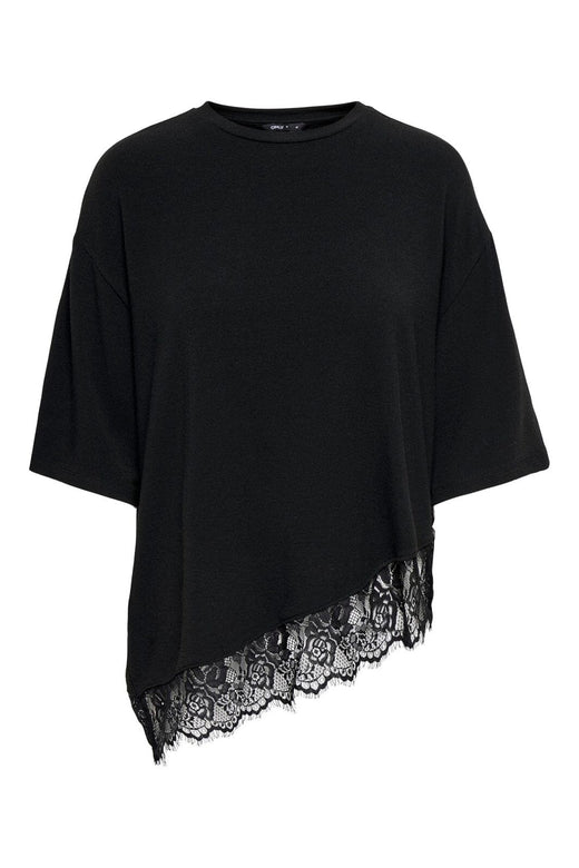 Only - Onlglamour S/S Lace T-Shirt - 5202701 Black Black Lace