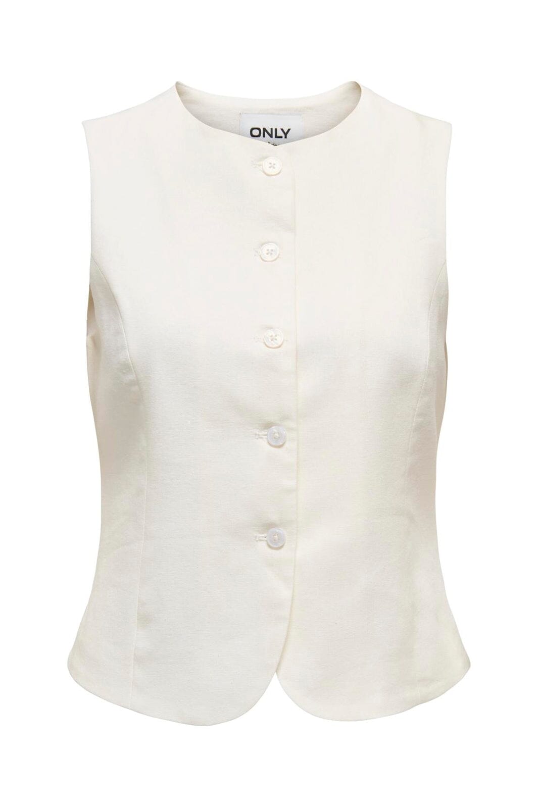 Only - Onlgoa S/L Linen Bl Waistcoat Cc Tlr - 4910243 Cloud Dancer
