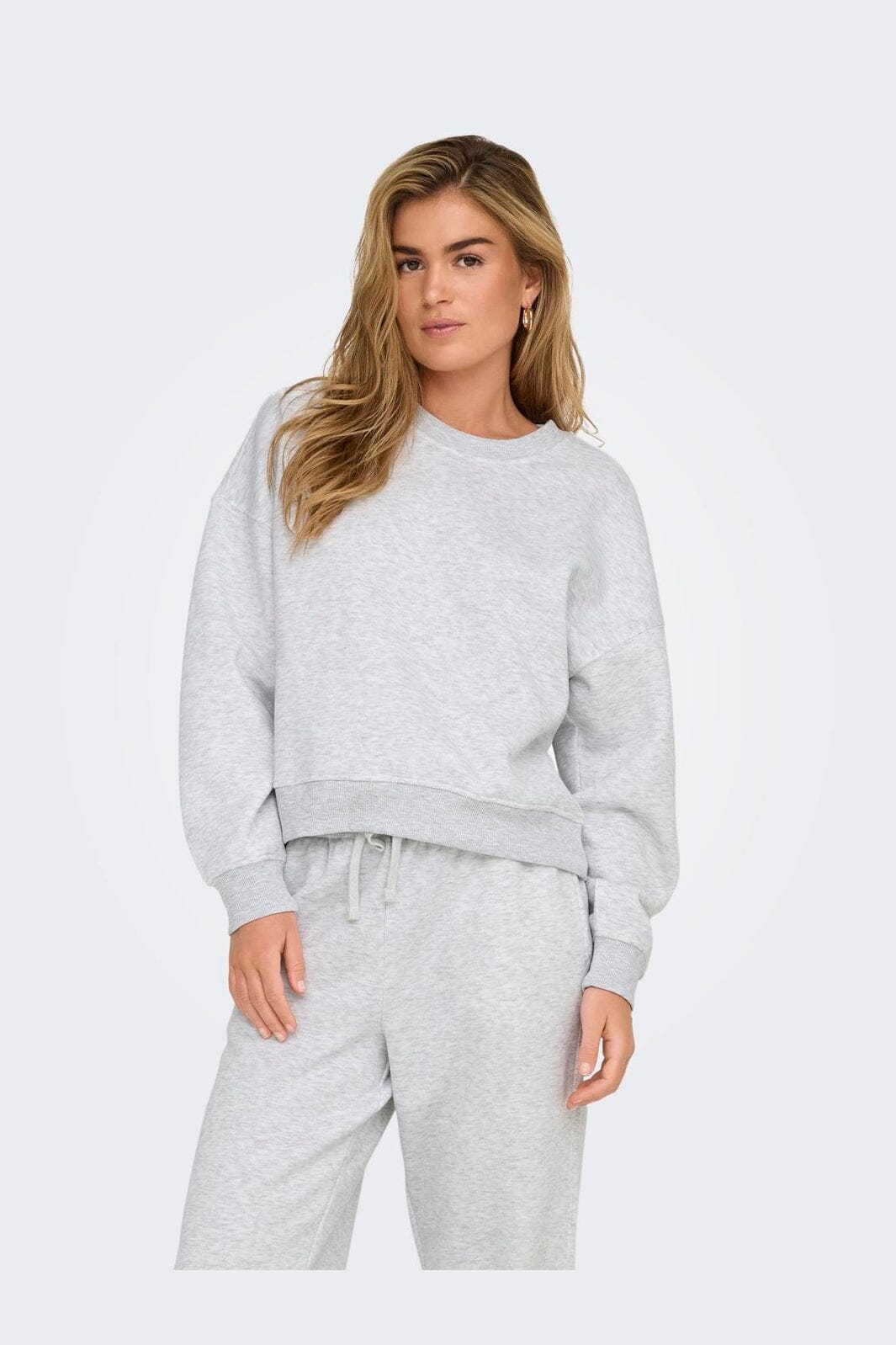 Only - Onlhappy L/S Crew Neck Swt - 5199520 Light Grey Melange