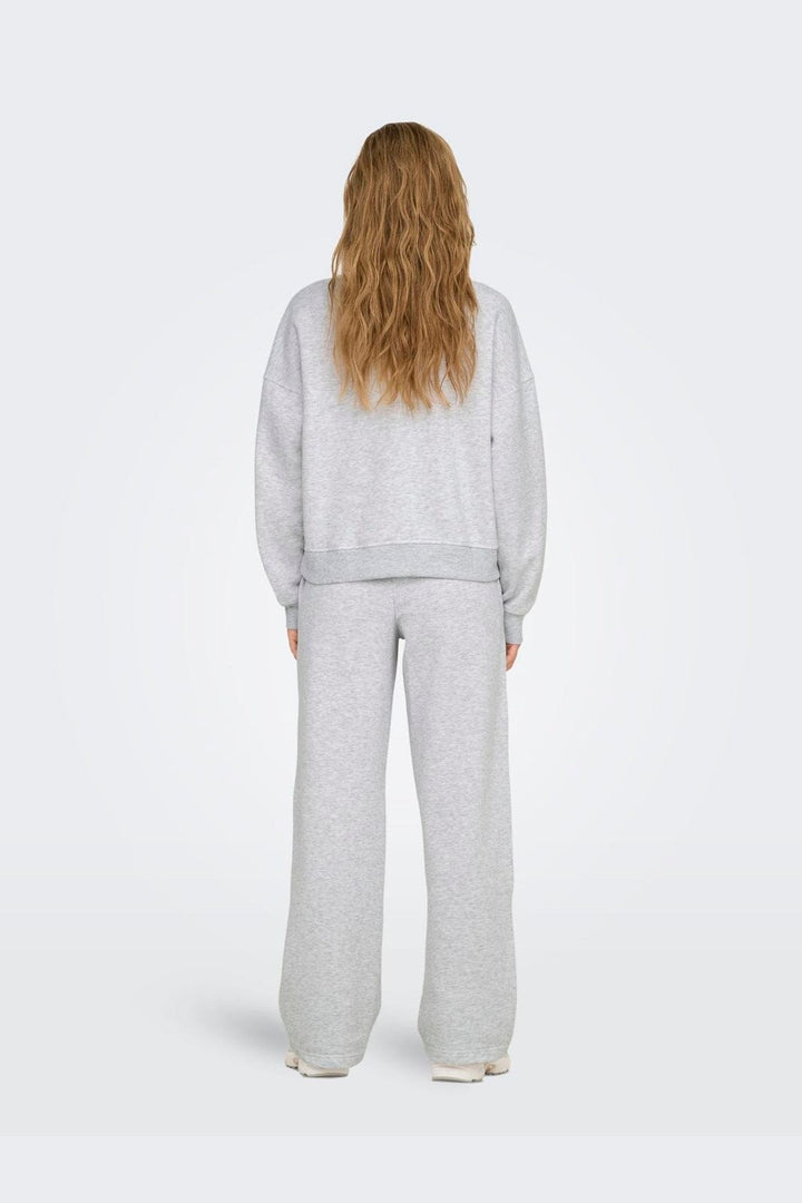 Only - Onlhappy L/S Crew Neck Swt - 5199520 Light Grey Melange
