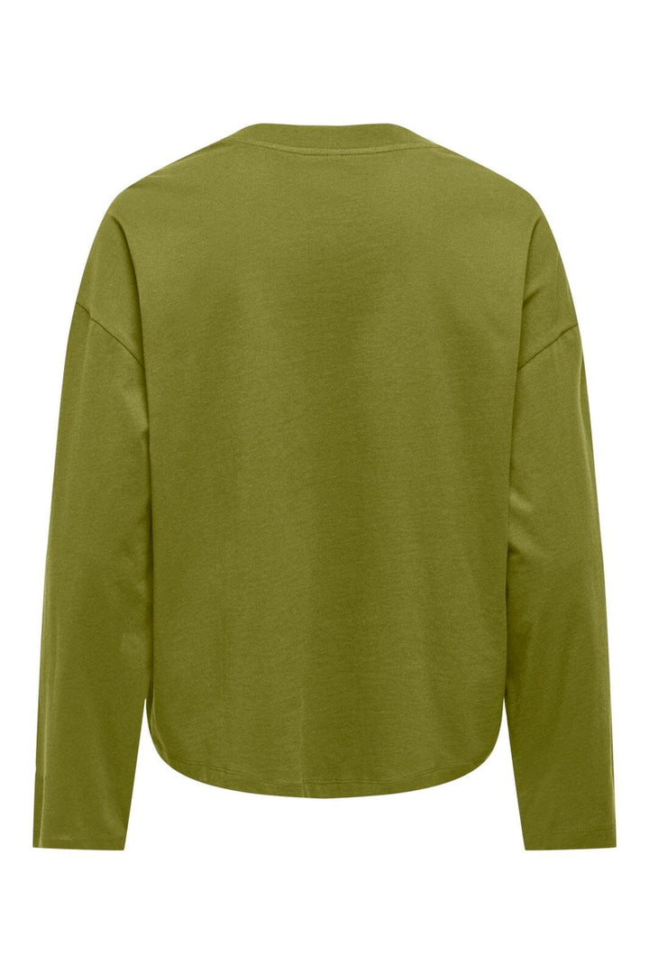 Only - Onlhappy L/S O-Neck Tee - 5110809 Cardamom Seed