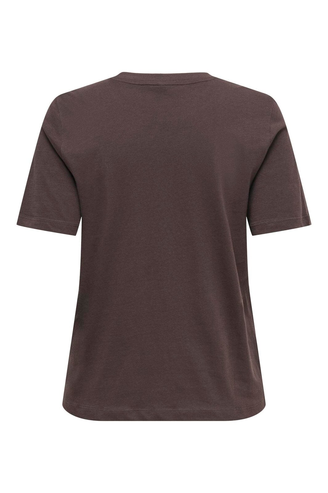 Only - Onlhappy S/S Emb Top - 5204457 Coffee Bean Chambray Heart