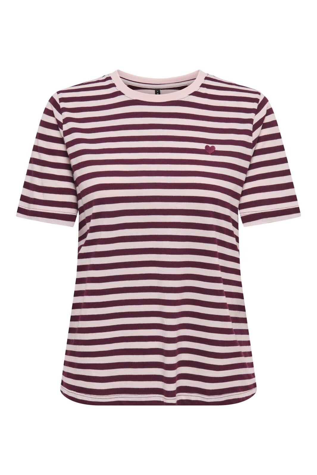 Only - Onlhappy S/S Emb Top - 5204485 Winetasting Pale Lilac (Uni) - Winetasting Emb Heart