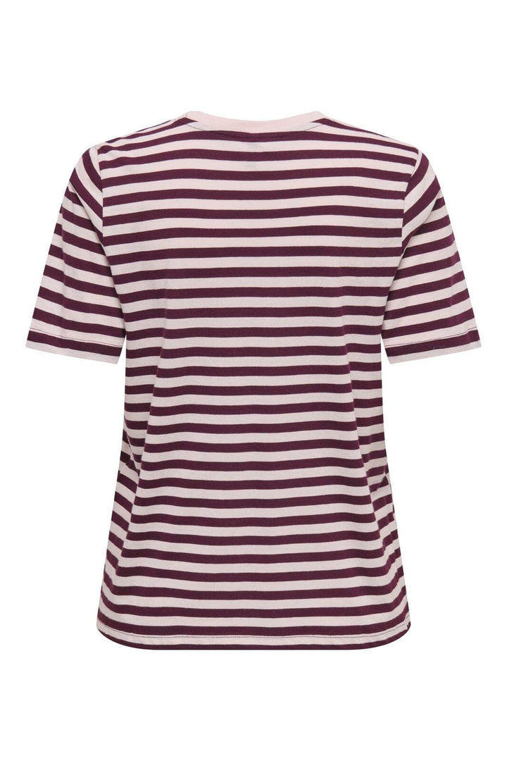 Only - Onlhappy S/S Emb Top - 5204485 Winetasting Pale Lilac (Uni) - Winetasting Emb Heart